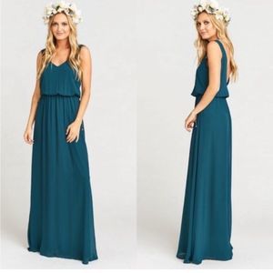 Show Me Your MuMu Deep Jade Chiffon Kendall
Maxi Dress SMALL